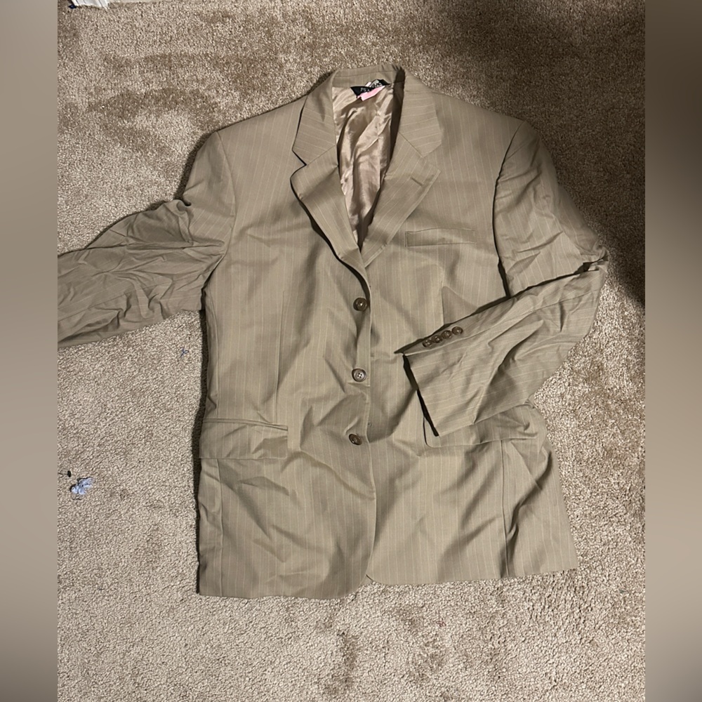 Tan suit